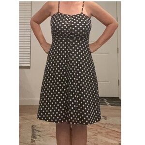 Women Sleeveless Spaghetti Strap Polka Dot Sundress